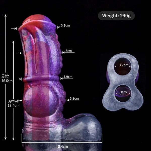 Penis Sleeve Monster Dildo Cover Condoms Penis Extension - Image 12