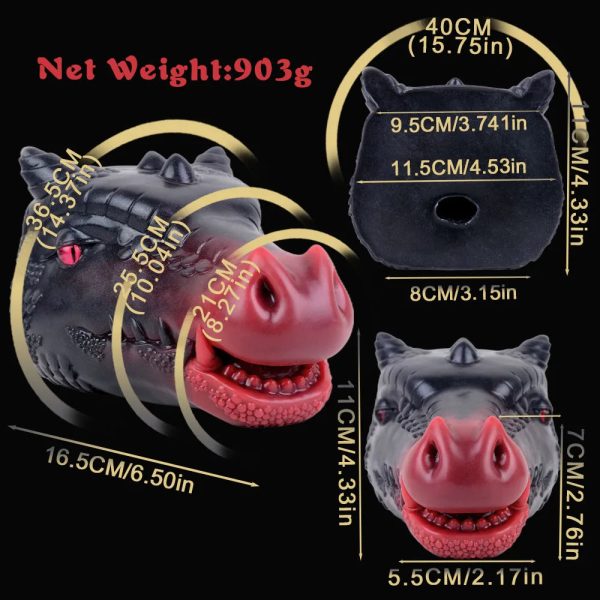 Penis Exerciser Fetish Dragon Head Liquid Silicone Fantasy Dragon Penis - Image 6