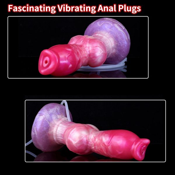 Squirting Multi Color Anal Plug With Big Dog Knot Women Sex Toys - Image 2