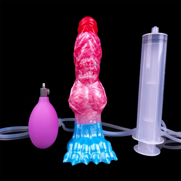 Squirting Inflatable Dildo with Strong Suction Cup Body - Image 7