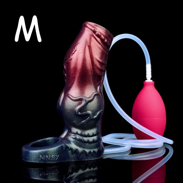 Dark Warrior Animal Hollow Water Spray Penis Sleeve  Realistic Male Sex Toys - Image 13