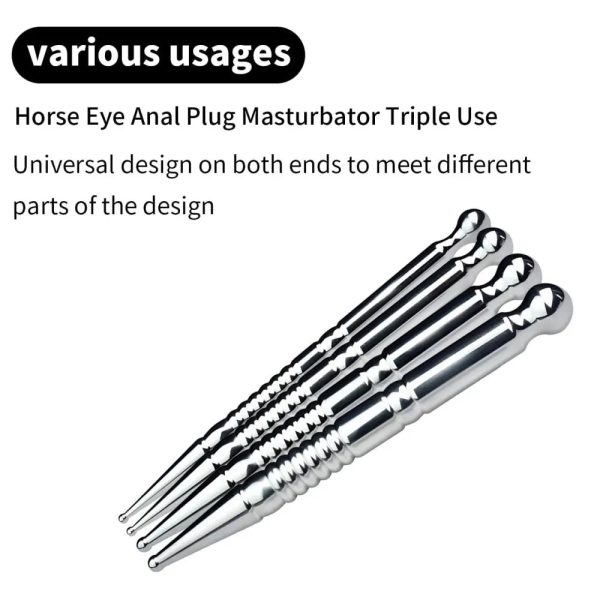 4 Sizes of Horse Eye Stick Male Prostate Stimulator Pleasure Stainless Steel - Image 5