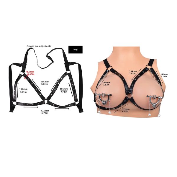 Flower Nipple Chain Stainless Steel Nipple Clip Noose Non Piercing Jewelry - Image 5