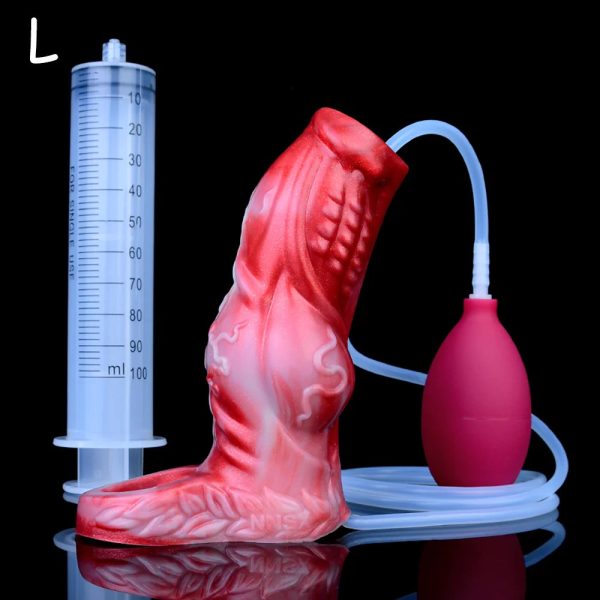 Fantasy Monster Penis Sleeve Soft Silicone Sex Toys Sheath  Hollow Water Spray Dildo - Image 10