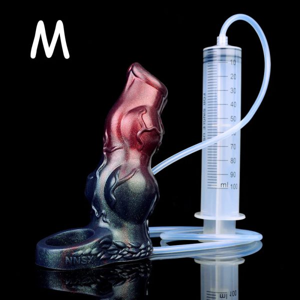 Dark Warrior Animal Hollow Water Spray Penis Sleeve  Realistic Male Sex Toys - Image 12