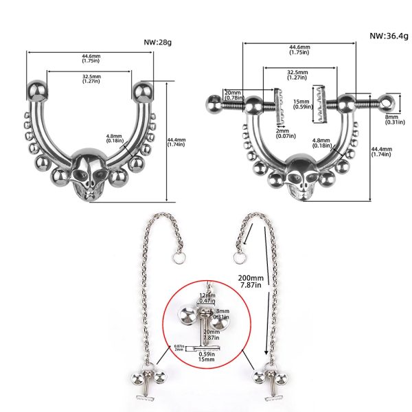 Decorations Nipple Clips Chain Non Piercing Breast Nipple - Image 3