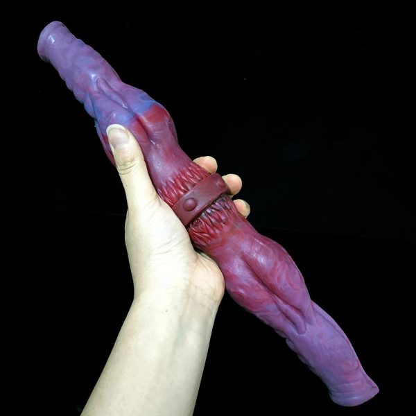 14.17"Super Long Double Dildo Silicone Animal Dog Penis Big Knot Anal Plug - Image 3
