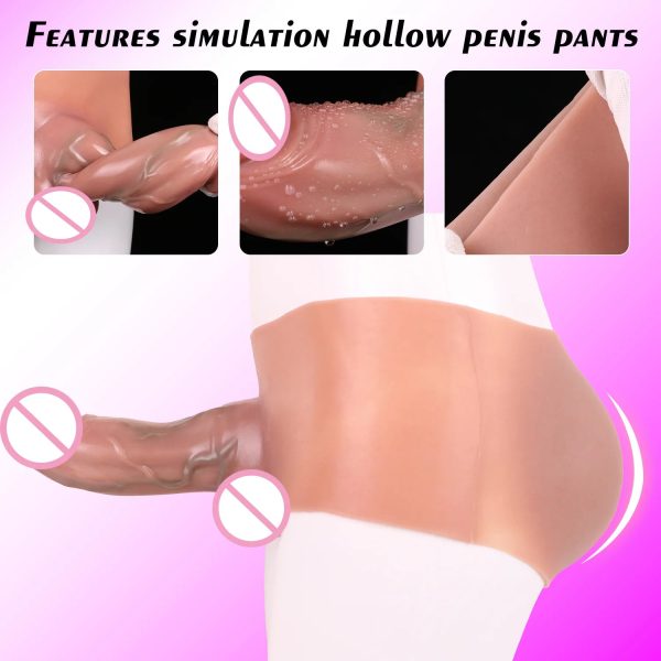 Silicone Penis Sleeve and Pants Penis Sleeve Extender Enlarger - Image 3