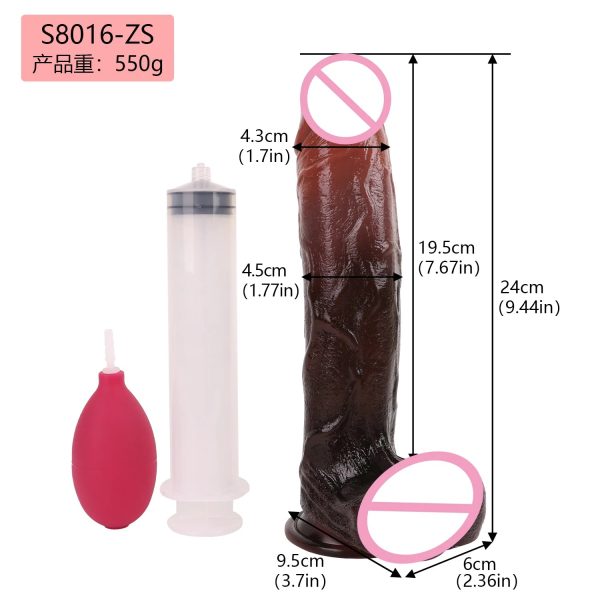 Black Realistic Silicone Dildo Beginner Dildo for G Spot - Image 6