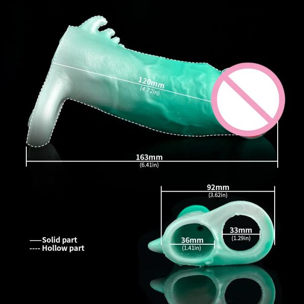 with Cock Ring Penis Extender Male Sex Toy Reusable Penis Sleeve Ultra-Soft Penis - Image 5