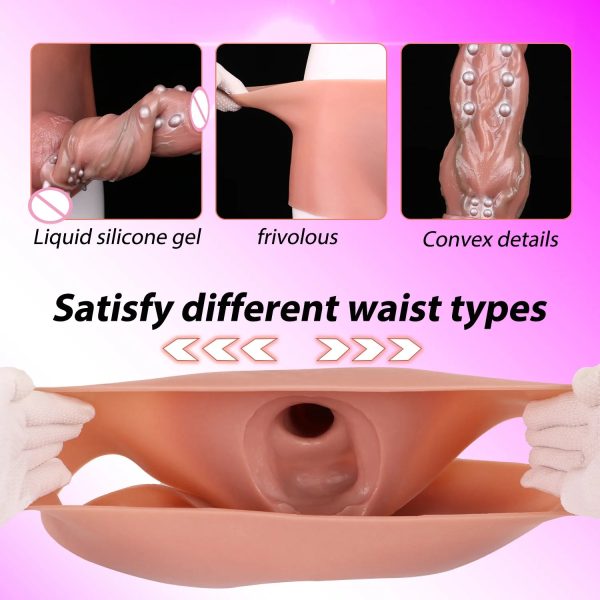 Soft Liquid Silicone Wearable Penis Sleeve  with Silicone Briefs Sex Toys for Men - Image 5