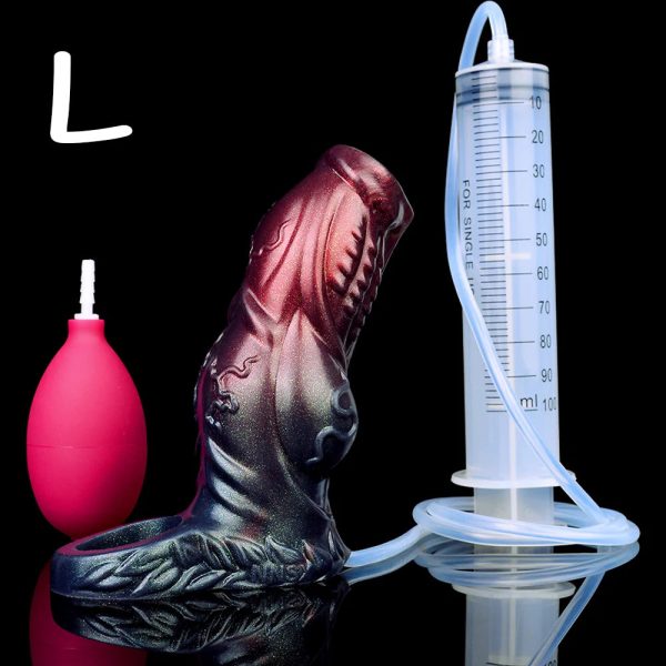 Dark Fantasy Monster Hollow Water Spray Penis Sleeve Soft Silicone Sex Toys - Image 10