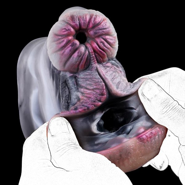 Animal Zebra Masturbation Cup Dual Channel Silicone Masturbator Realistic Vaginal - Image 5