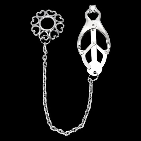 Stainless Steel Feminine Chest Chain Enhanced by Two Playful Butterfly Clips Adjustable - Image 2