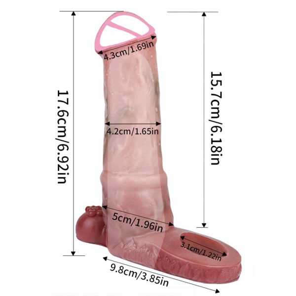Realistic Horse Penis Simulator Male Penis Thickening And Lengthening Sleeve - Image 8