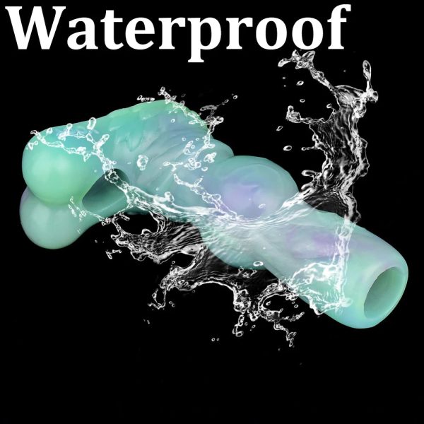 Luminous Penis Sleeve Extender Male Sex Toy Bondage Cock Delay Ejaculation - Image 4