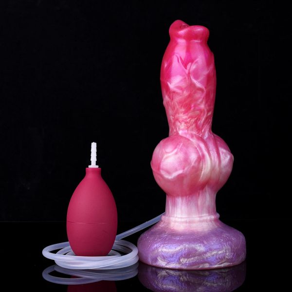 Squirting Multi Color Anal Plug With Big Dog Knot Women Sex Toys - Image 8