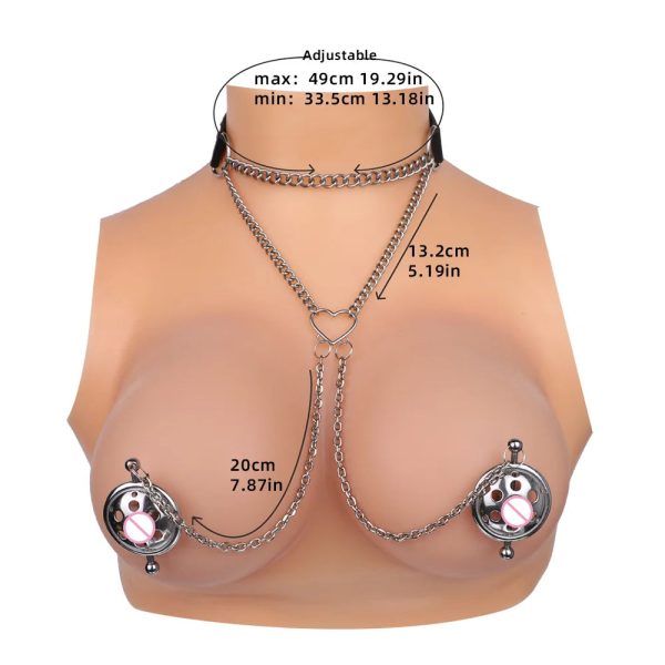 Semi-covered Nipple Clips Stainless Steel Adjustable  Nipple Clamp Sex Toys - Image 8