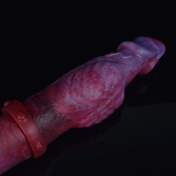 Lesbian Long Double Dildo Big Knot Animal Penis Silicone Huge Finger Shape Butt Plug - Image 4