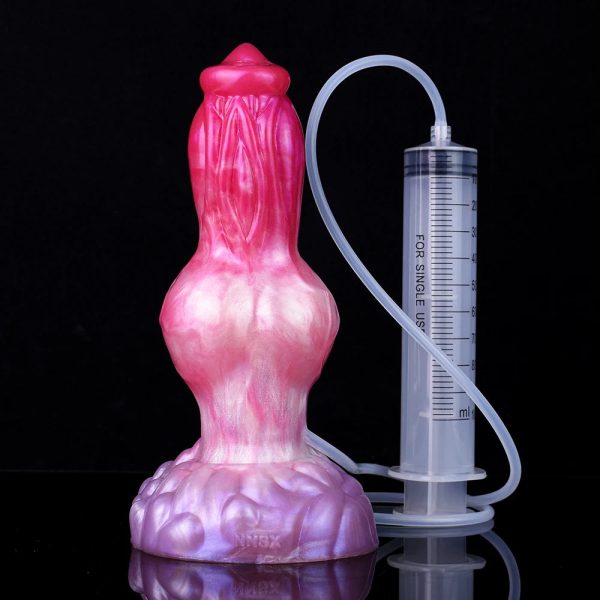 Peach Color Ejaculation Anal Dildos With Big Sucker Sex Toy For Women - Image 8
