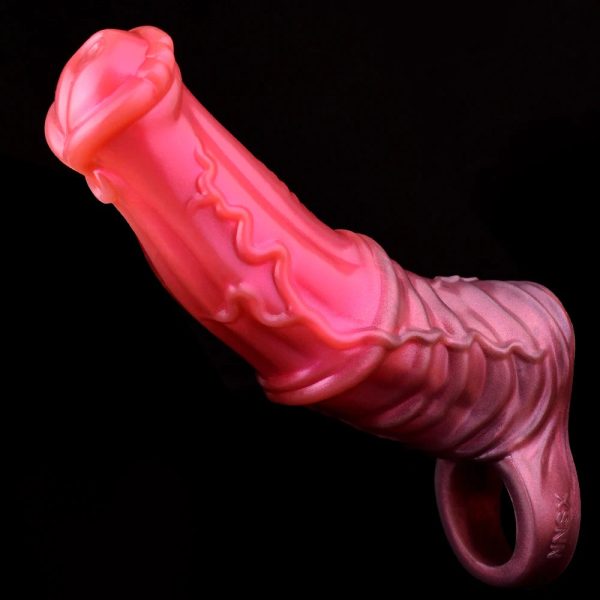 Silicone Penis Sleeve Extender Penis Extension Enlarger Girth Enhancer - Image 2