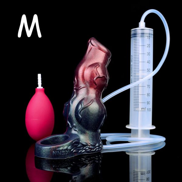 Dark Warrior Animal Hollow Water Spray Penis Sleeve  Realistic Male Sex Toys - Image 14