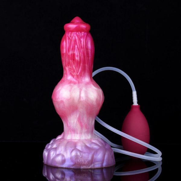 Peach Color Ejaculation Anal Dildos With Big Sucker Sex Toy For Women - Image 7
