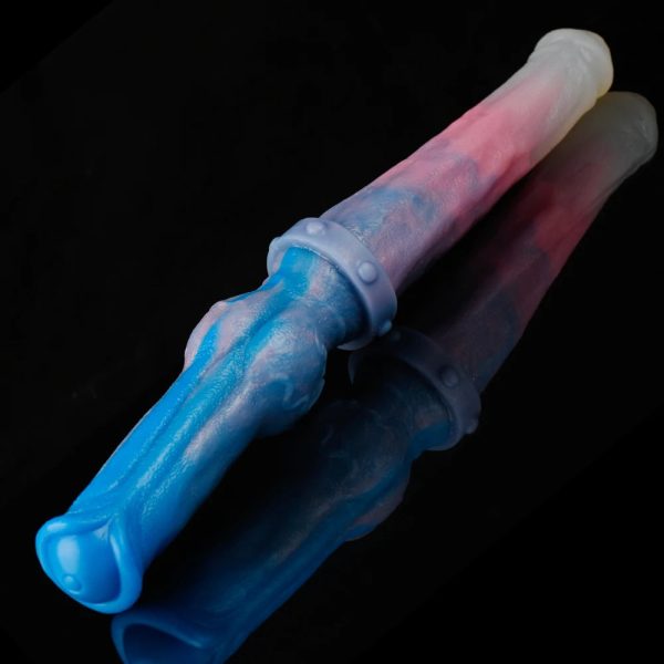 Super Long 40cm Animal Penis Double Head Horse/Dog Dildo Adult Lesbian - Image 6