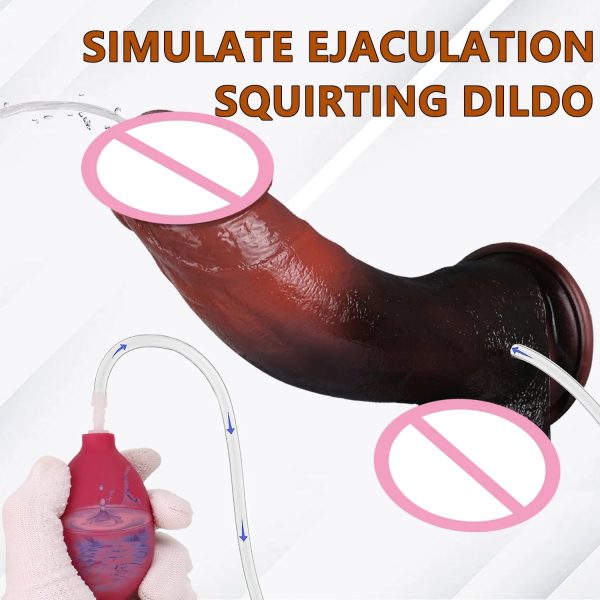 Black Realistic Dildo Silicone Penis with Strong Suction Cup - Image 2
