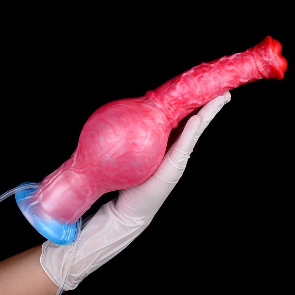 Silicone Squirting Inflatable Ejaculation Dildo Suction Cup - Image 2