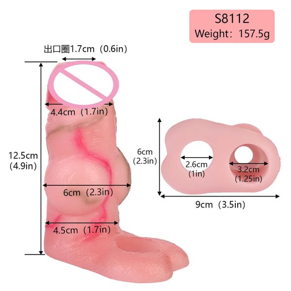 Penis Sleeve Male Penis Extender to Enlarge Sleeve Girth Delay Ejaculation Erection - Image 6