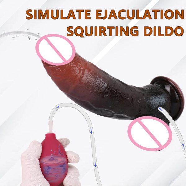 Black Silicone Dildo with Strong Suction Cup for Men Women - Image 2