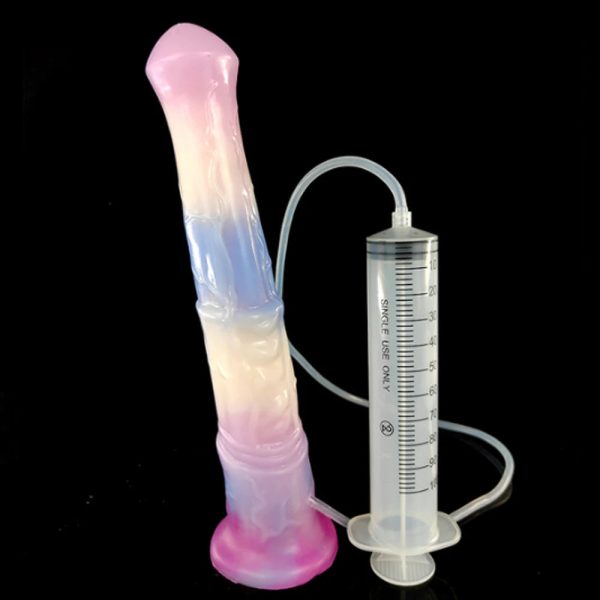 Long Horse Ejaculation Fantasy Dildo Gray Meat Color Animal Vaginal - Image 19