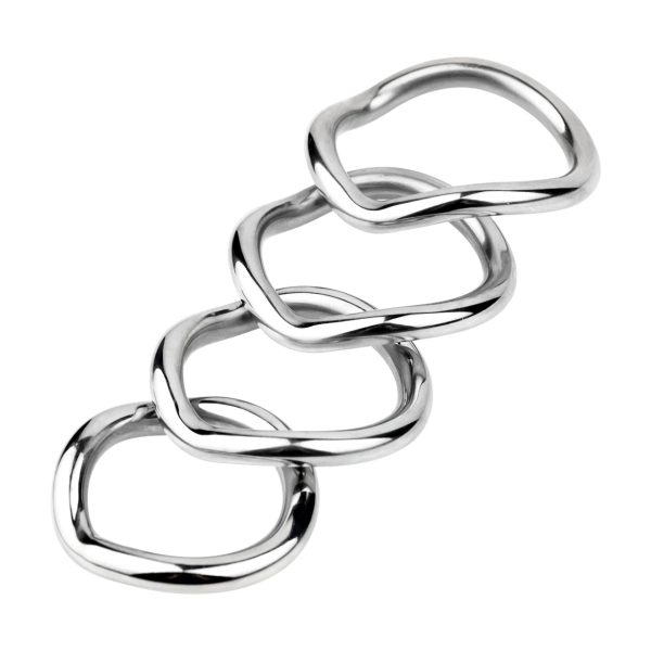 Stainless Steel Male Metal Cock Chastity with 3 Sizes Ring Invisible Lock - Image 5