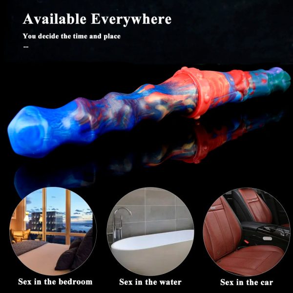 Long Horse Dildo Double Ended Animal Penis Big Beads Sexy Anal Plug - Image 5