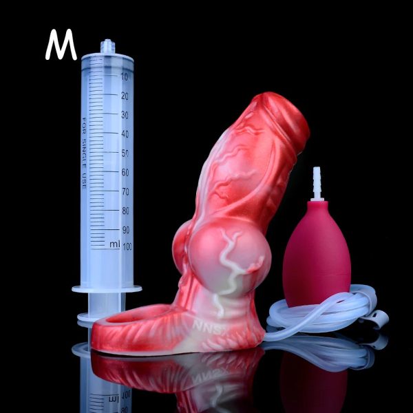 Silicone Hollow Water Spray Penis Sleeve  Reusable Penis Enlarger Rings Delay Ejaculation - Image 14