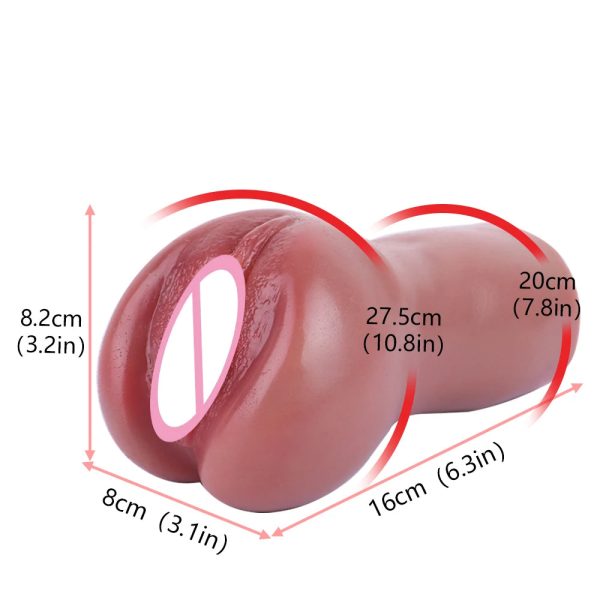 Fake Masturbators Real Female Vagina Skin-friendly Silicone Material Masturbation Cup - Image 6