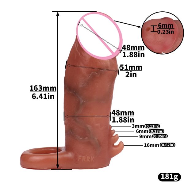 Penis Sleeve With Testicle Ring Pleasure Tools For Couple - Image 8