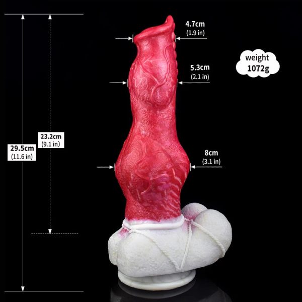 Huge Animal Dildo Vaginal G-spot With Suction Cup Horse/Wolf/Dog Penis - Image 26