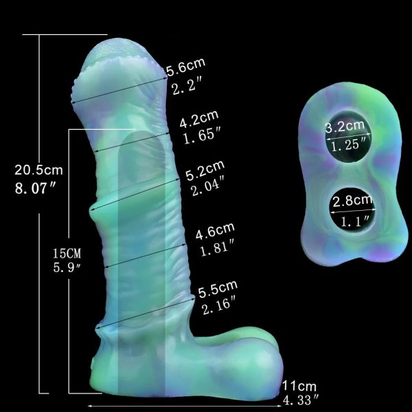 Fantasy Penis Sleeve With Testicle Ring Thickening and Lasting Penis Sheath - Image 6