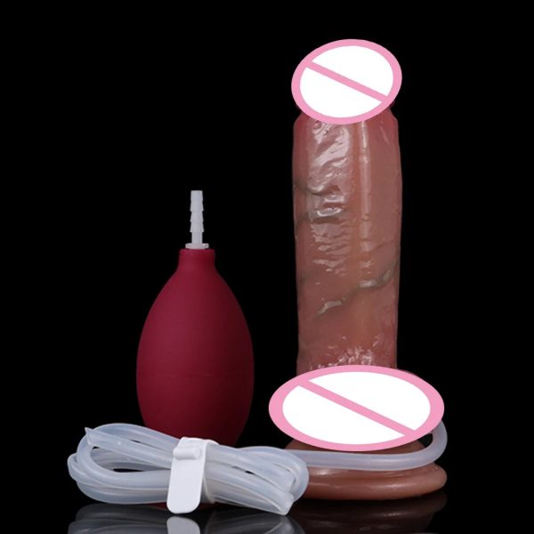 Skin Color Artificial Penis With Spray Function Women Sex Toy - Image 7