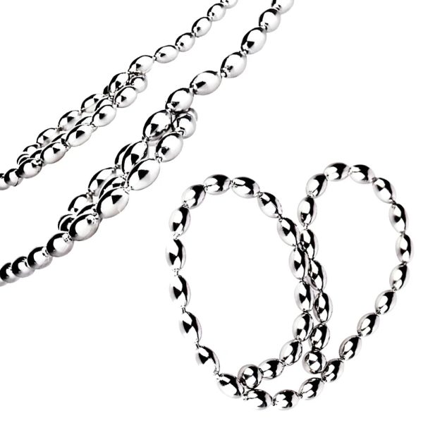 3 sizes of male prostate rice shaped beads Prostate Pleasure Stainless Steel - Image 2