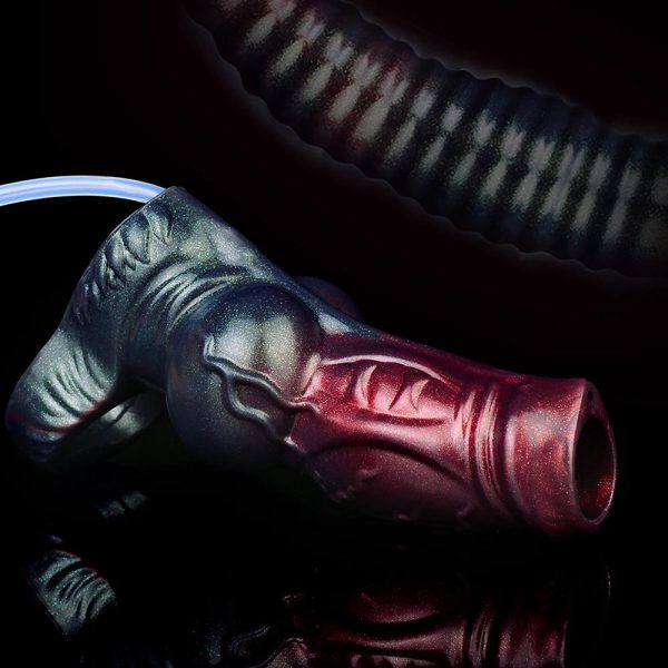 Dark Warrior Hollow Water Spray Penis Sleeve  Reusable Delay Ejaculation - Image 5
