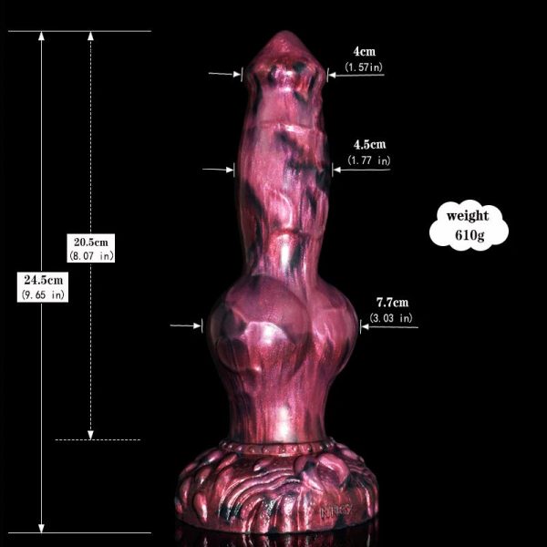 Large Dog Knot Dildo With Strong Sucker Dark Spirits Fantasy Penis G Spot - Image 8