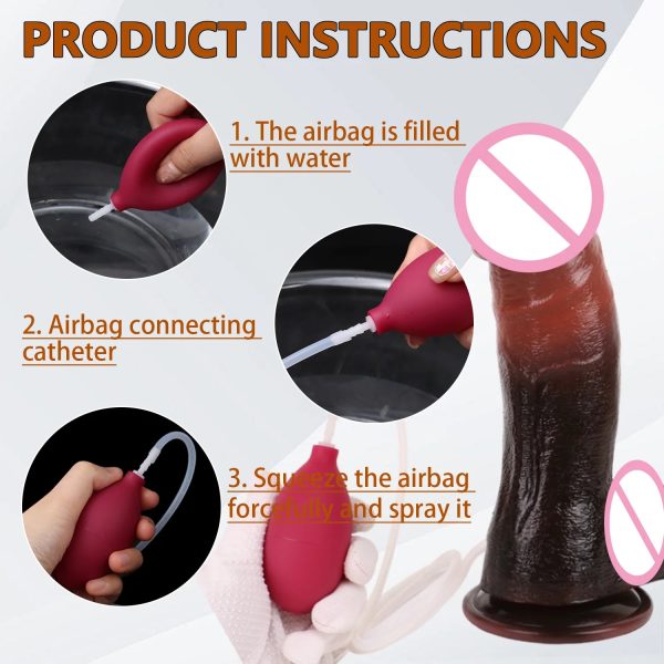 Black Realistic Dildo Silicone Penis with Strong Suction Cup - Image 5