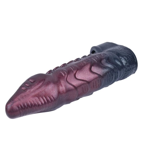 Black Tentacle Penis Sleeve Extender Enlarger Silicone Cock Sleeves Stretcher - Image 3