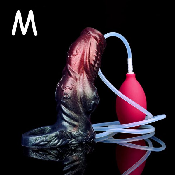 Dark Fantasy Monster Hollow Water Spray Penis Sleeve Soft Silicone Sex Toys - Image 13