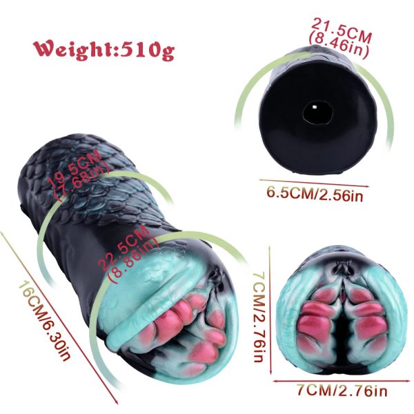 Black Snake Male Masturbator Soft Liquid Silicone Vagina Pocket Pussy - Image 5