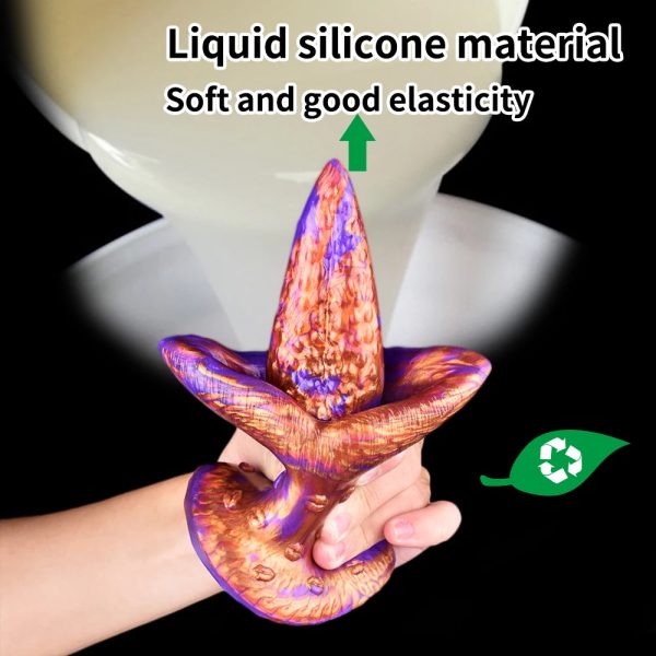 New Alien Tongue Shape Butt Plug For Women And Men Wireless Vibrating Dildo - Image 4