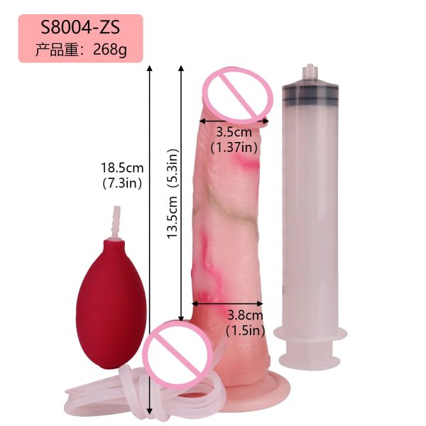 7.3 Inch Silicone Ejaculation Penis for Men Women Female - Image 6